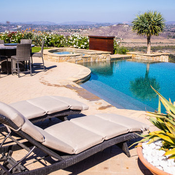 Pool side Outdoor TV lift cabinet furniture to protect & watch TV everywhere in