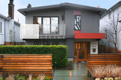 Inspiration for a contemporary exterior home remodel in Vancouver