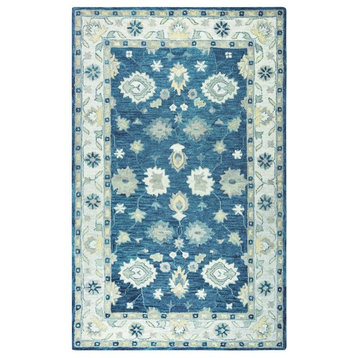 Rizzy Home Leone LO9993 Blue Traditional Motifs Area Rug, Rectangular 8'x10'