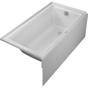Duravit 700442-R Architec 60" Alcove Acrylic Soaking Tub - White