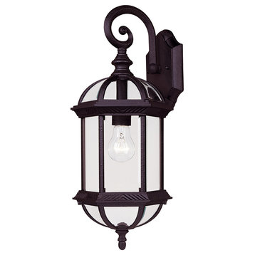 Savoy House Kensington Wall Mount Lantern, Textured Black