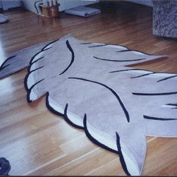 Custom Shaped Leaf Rug - Area Rugs