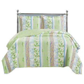 Hayley Oversized Printed Coverlet Set, King/Cal King