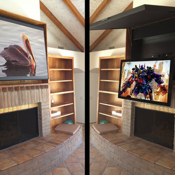 Hiding a Flat Panel TV Above a Fireplace
