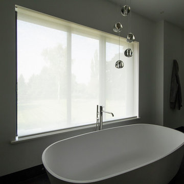 Bathroom Window Blinds - Hidden When Not Used