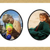 Gold Collage Picutre Frame with 2 Oval openings for 8X10 photos