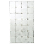 Eichholtz - Weathered Glass Grid Mirror | Eichholtz Cedar - Establish an antique aesthetic in your living room with the shabby chic Cedar Mirror. This understated mirror features a beautiful weathered look with antique mirror glass tiles.