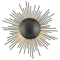Wall Sconces 3 Light Fixtures With Hammered Dark Bronze Finish G9 22" 120 Watts