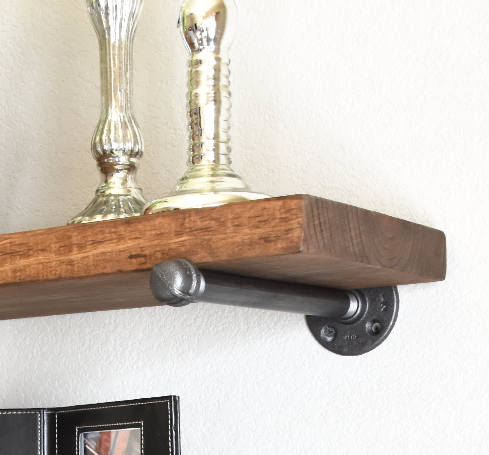 Teton Industrial Rustic Floating Shelf - Modern Farmhouse Shelf - Open Shelving