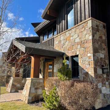 Home Exterior with Carson Pass Natural Stone Veneer