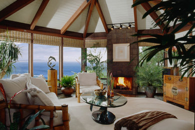 This is an example of a beach style living room in San Francisco.