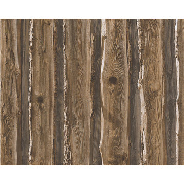 Textured Wallpaper, Wood Cut, 958371, Gray, 1 Roll
