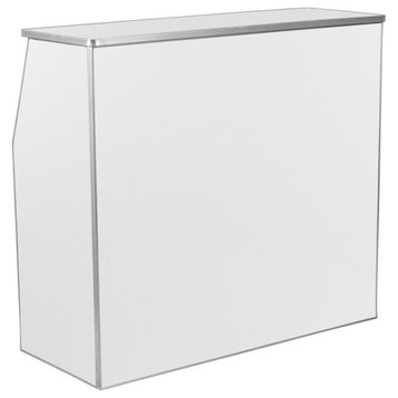 4' Laminate Foldable Bar, White