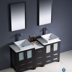 Fresca Torino 60'' Modern Double Sink Bathroom Vanity FVN62-241224ES-VSL - Bath Products