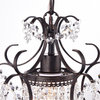 Amorette 1-Light Antique Bronze Finish Mini Chandelier With Crystals
