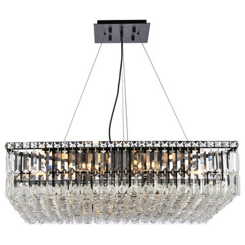 Elegant Lighting V2032D32BK/RC 32 inch black chandelier