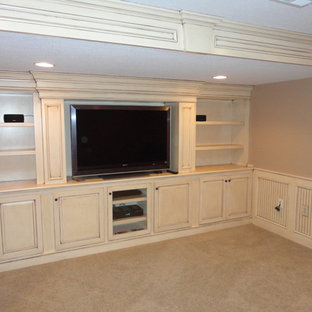 Elegant home theater photo in Kansas City