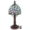 Lotus Flower Petite Stained Glass Lamp