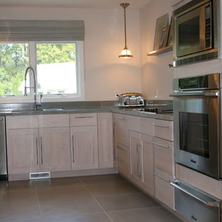 Pickled Oak Kitchen Cabinets Grey Tile F Houzz
