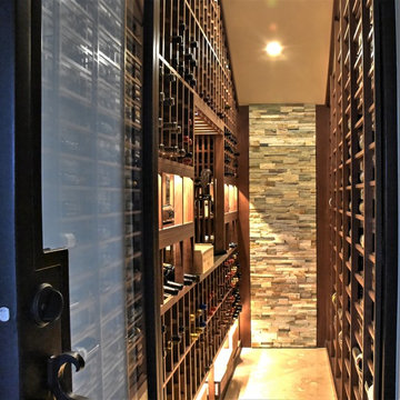 Pacific Palisades Los Angeles Walk in Custom Wine Cellar Wine Room Modern