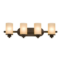 ArtCraft - Parkdale 4-Light Bath Vanity Oil Rubbed Bronze Opal White Glass - Bathroom Vanity Lighting
