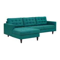 50 Most Por Turquoise Sectional Sofas For 2018 Houzz Mod Way Empress Left Facing Upholstered Sectional Sofa Teal Sofas