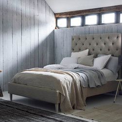 The Isabella - Buttoned High Headboard Bed - Products