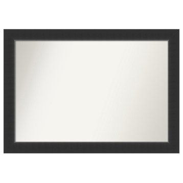 Corvino Black Non-Beveled Wood Bathroom Mirror 41x29"