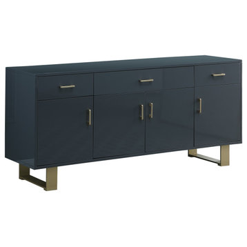 Tyrion High Gloss Lacquer Sideboard, Grey