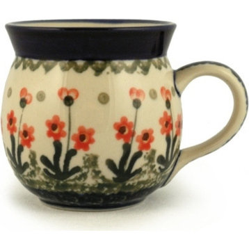 Polish Pottery 8 oz. Stoneware Bubble Mug Hand-Decorated Design