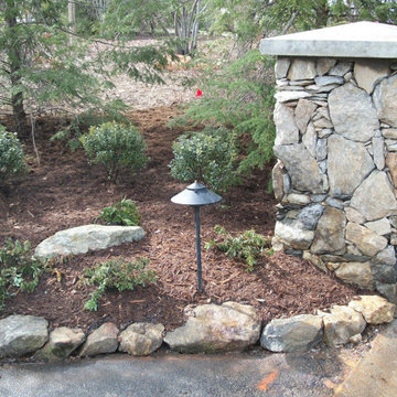 Dry Stacked Stone Column Mailbox