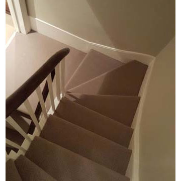 Herringbone Carpet to Stairs in West London