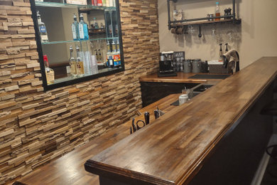 Inspiration for a transitional home bar remodel in DC Metro