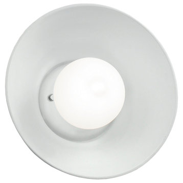 Coupe Wall Sconce, Gloss White