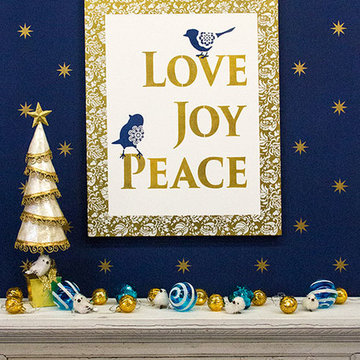 DIY Christmas Decorations & Crafts with Stencils