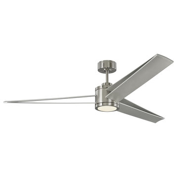 60" Armstrong Ceiling Fan, Brushed Steel
