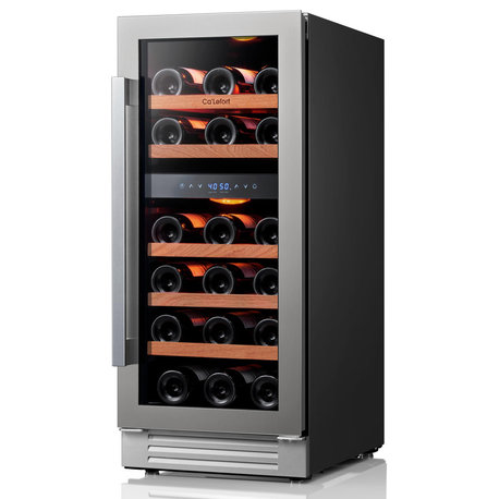 Ca’Lefort Wine Cooler 15 Wine FridgeLED Lights, Built-In/Freestanding, Home