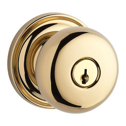 Baldwin - Entry Round Knob on Traditional Round Rose - Door Hardware