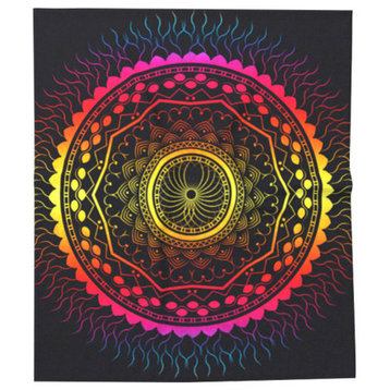 Psychedelic Mandala Throw Blanket, Twin