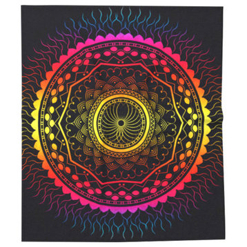 Psychedelic Mandala Throw Blanket, Queen