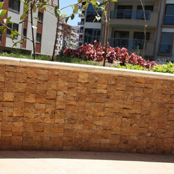 2x4 Gold Travertine Splitface - Outdoor Decor