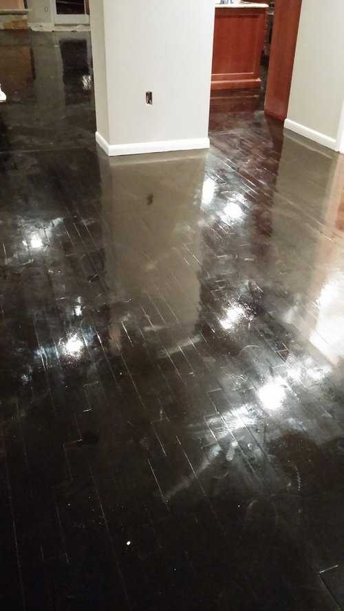 Ebony Hardwood Floor Shiny To Matte