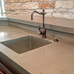 Zinc countertop with integrated sink - Kitchen And Dining Furniture
