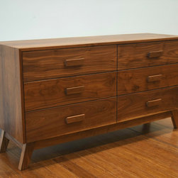 Walnut Zen style chest of drawers - Dressers
