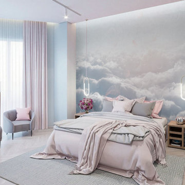 Clouds wall mural