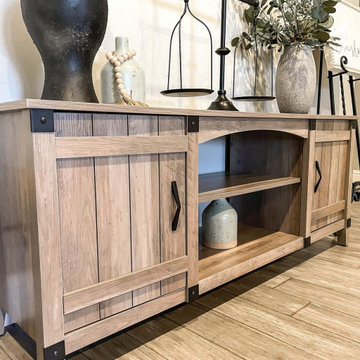 Houzz TV Stand Ideas | Modern Farmhouse 75" TV Stands With 2 Cabinet