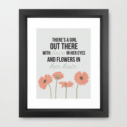 Flowers In Her Hair Art Print - Prints And Posters