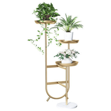 Luxury Golden Plant Stand for Indoor Porch, Living Room, Balcony, Gold