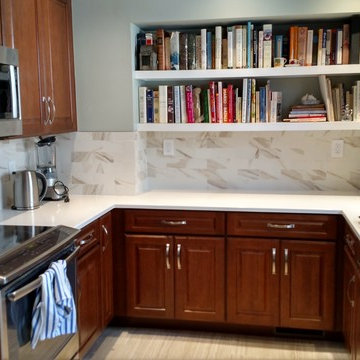 Raised Panel Cherry Kitchen in Philadelphia Townhouse
