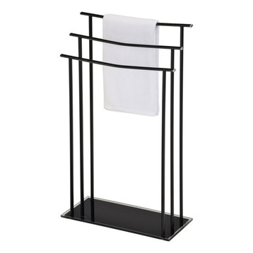 Metal Freestanding Bathroom Towel Rack Stand Details about   Kings Brand Furniture Black 